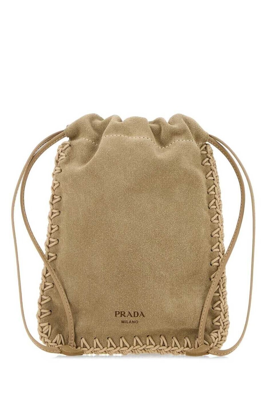 Prada Vela Shoulder Bag Beige Tan